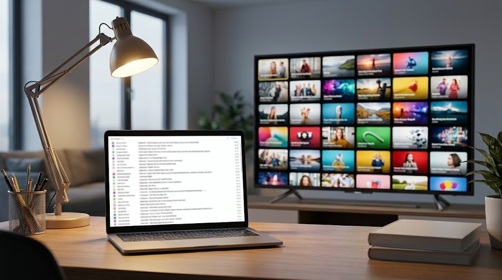 Lista M3U: canales cargados en un reproductor IPTV